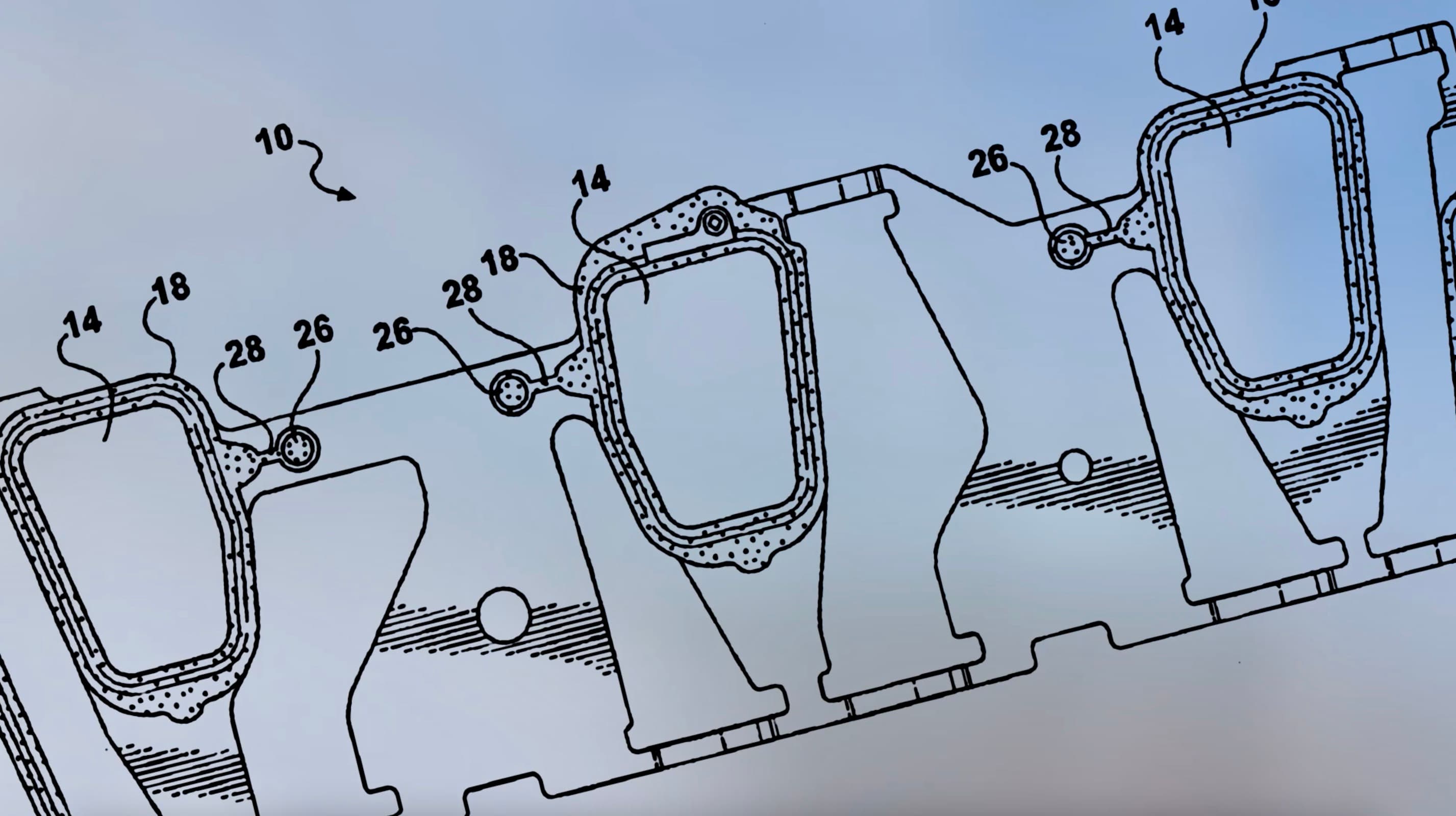 Screenshot of old patent applications for motor parts